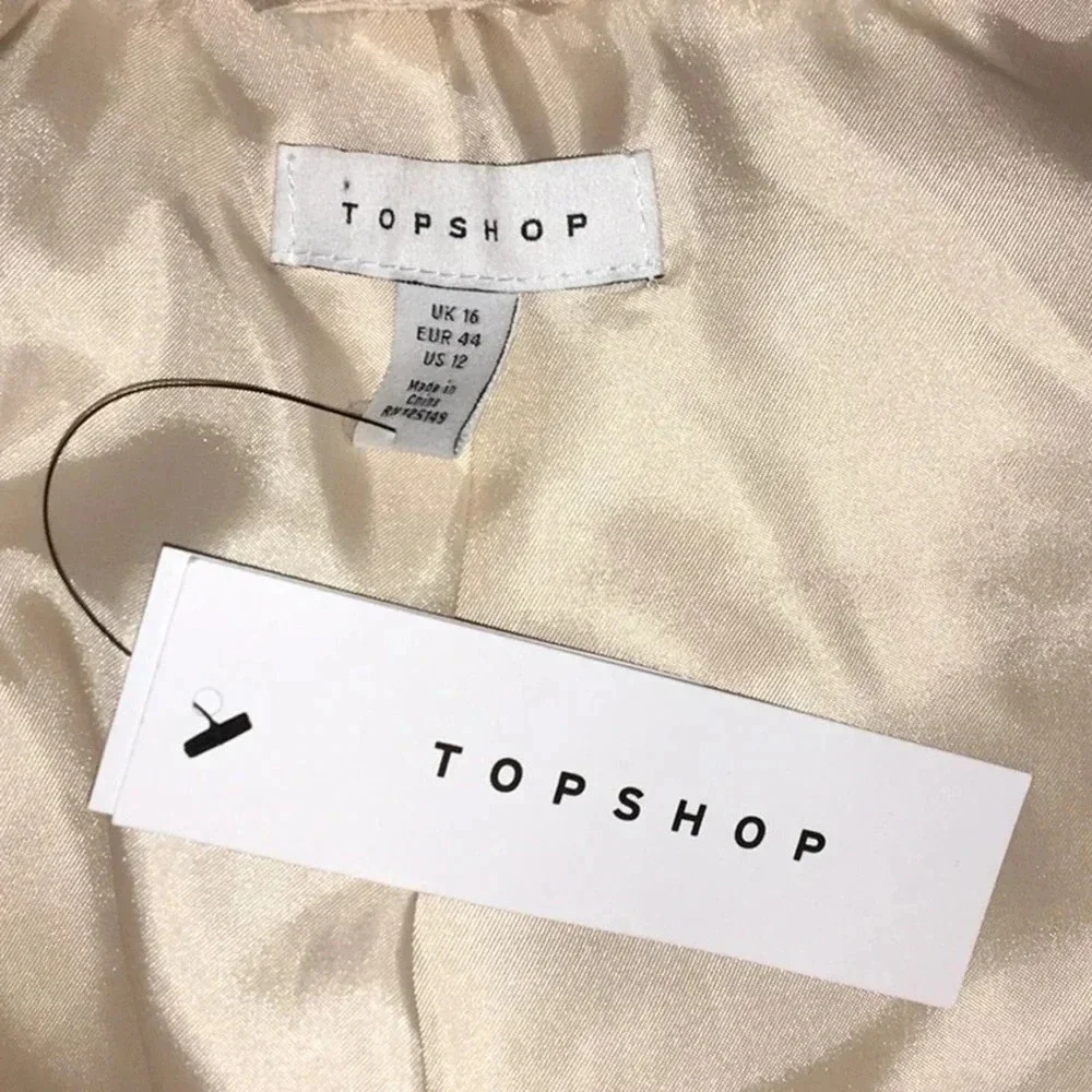 TopShop Luxe Faux Fur Vest Cream Cover Shrug Fall